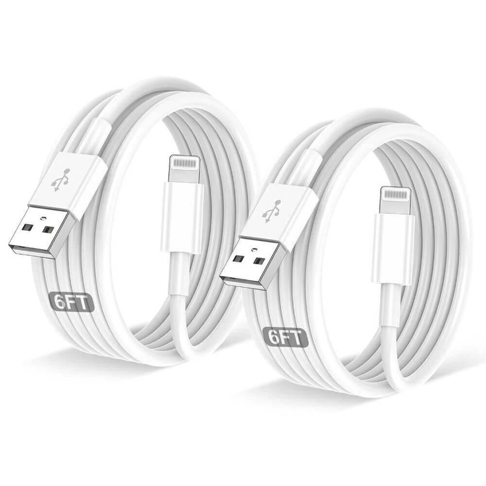 2PACK for iPhone Charger 6FT,Lightning Charging Cable，for Apple Certified Cord f